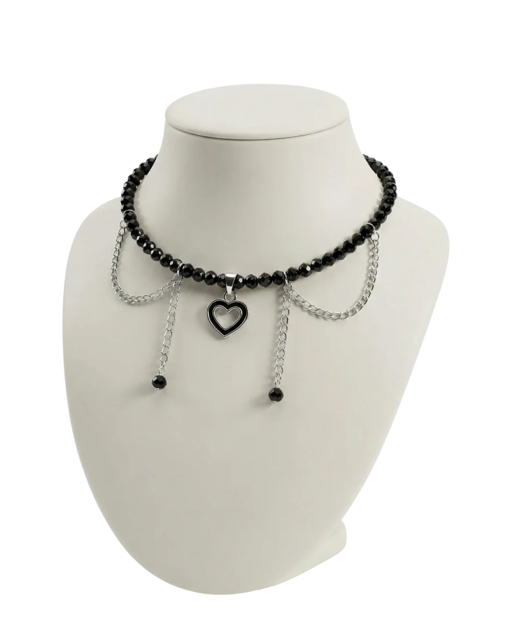 Gothic Heart Chain Choker Necklace alternate